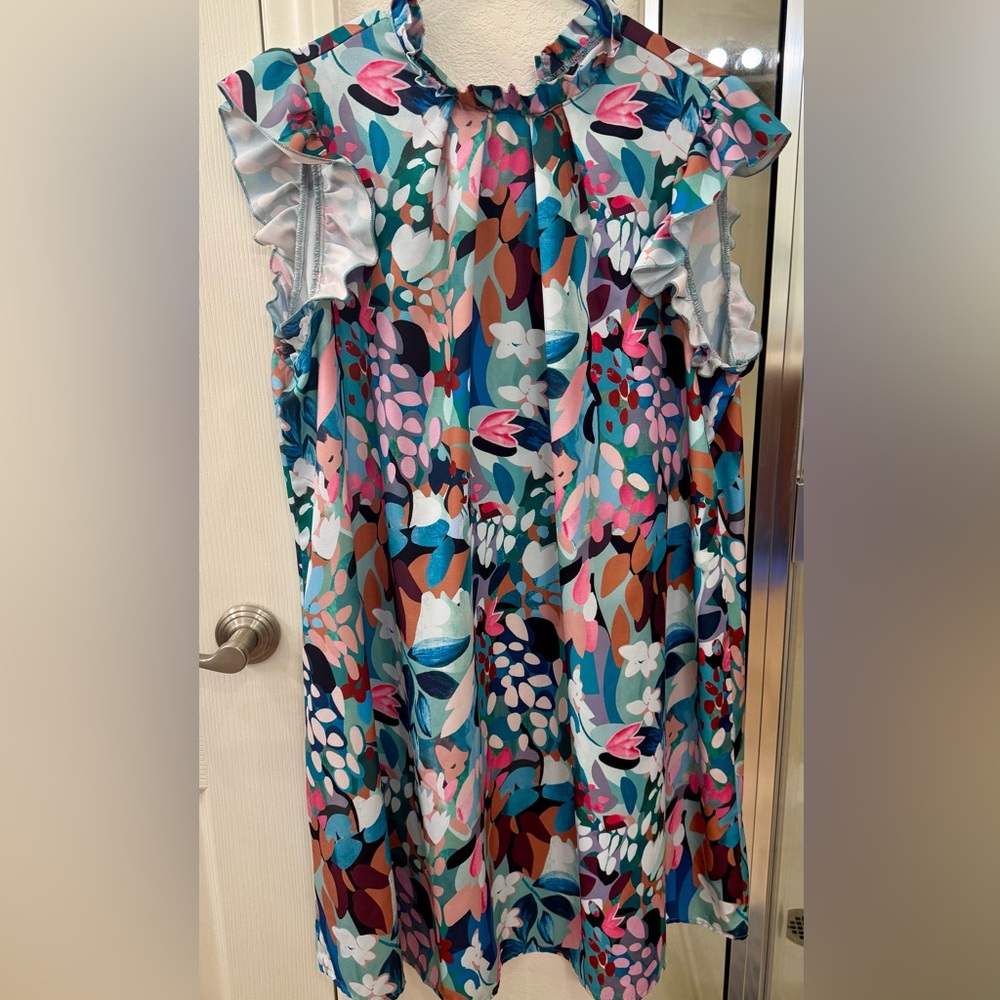 SHEIN Multicolor Floral Midi Dress